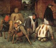 BRUEGEL, Pieter the Elder The Beggars oil painting artist